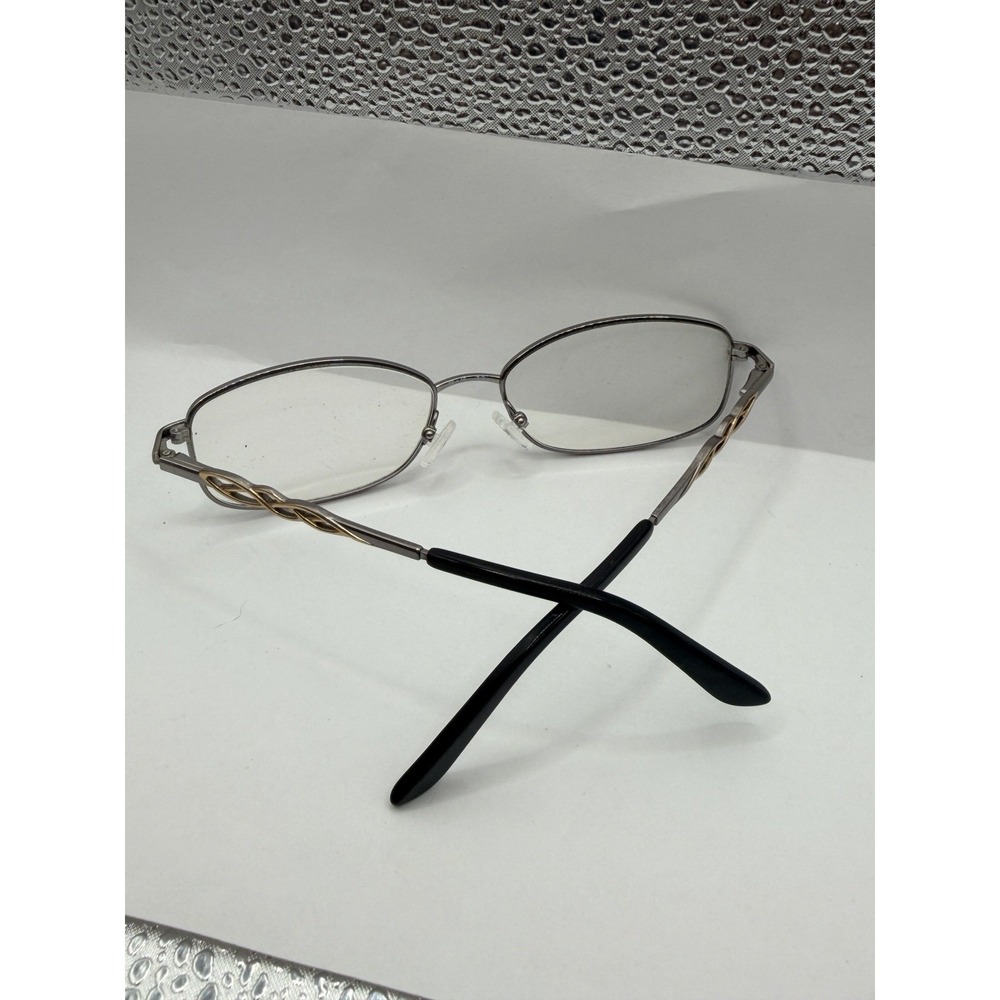 SAKS FIFTH AVENUE 283/T 6LB NOS Titanium Silver/Gold Eyeglasses Frame 55-16-135